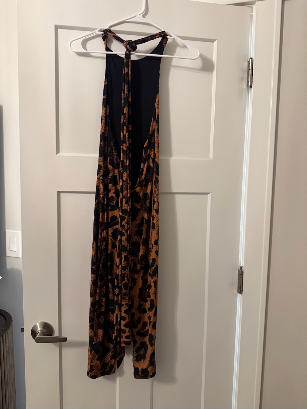 naked wardrobe Brown & Black Leopard Print Halter Jumpsuit - Picture 3 of 6